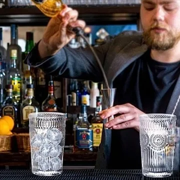 Vintage Glassware Romantic Drinking Glasses Set of 6