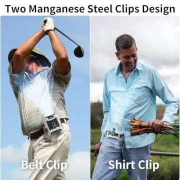 Socool 10000mAh Portable Waist Fan Clip on Wearable Belt Personal Fan Rechargeable Battery Operated with 5 Speeds & Flashlight Neck Hands-Free 40H Cooling for Outdoor Travel Camping Power Bank (White)