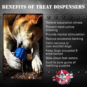 Durable Dog Treat Dispenser & Chew Toy - USA Made