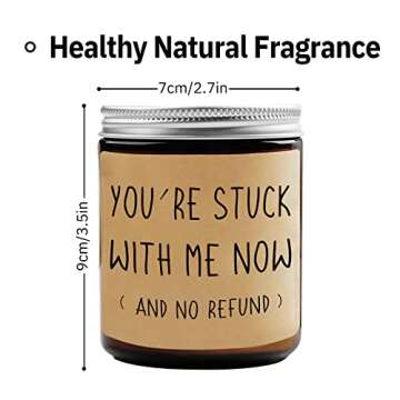 Anniversary Gifts for Him, Her, Boyfriend, Girlfriend, I Love You Candle Gifts, Funny Birthday Gifts for Couples, Husband, Wife, Handmade Citrus Scented Candles 7oz