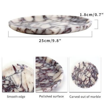 Elegant Natural Marble Tray for Home Decor and Serving