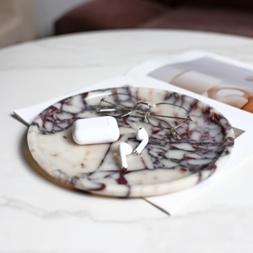 Elegant Natural Marble Tray for Home Decor and Serving