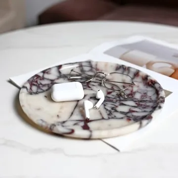 Elegant Natural Marble Tray for Home Decor and Serving