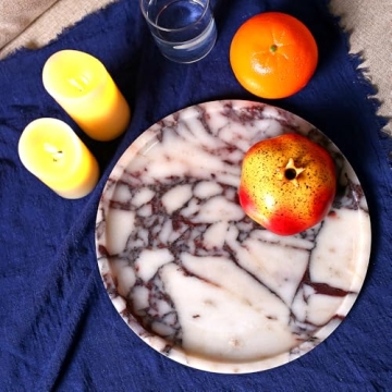 Elegant Natural Marble Tray for Home Decor and Serving