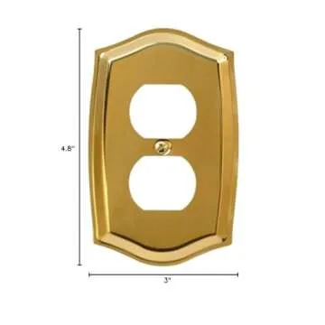 Runwireless Colonial Solid Stamped Brass Switch plate, Wall plate, Cover _ 10-104D