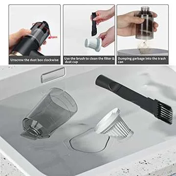 COSLAKE Tesla Vacuum Cleaner, Car Vacuum Cordless Cleaner for Model S/3/X/Y,9000PA Mini Portable Vacuum,Tesla Accessories,Rechargeable Handheld 90° Foldable Vacuum Cleaner for Car(Black)