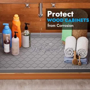 Protect Your Cabinets with WINISOK Under Sink Mat