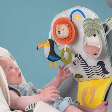 Musical Car Seat Toys for 0-12 Month Old Babies - Activity Center with Sensory Soft Hanging Toys and...