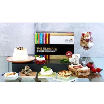 The Ultimate Cheese Making Kit - DIY Cheese Maker - 10 Different Cheese Mozzarella, Mascarpone, Feta, Ricotta Cheese - Cheese Making Supplies Include Rennet for Cheese Making & Booklet