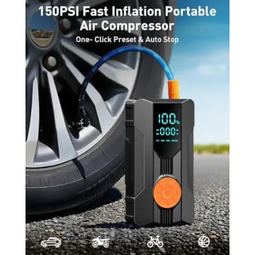 HIPOM Jump Starter with Air Compressor for All Vehicles