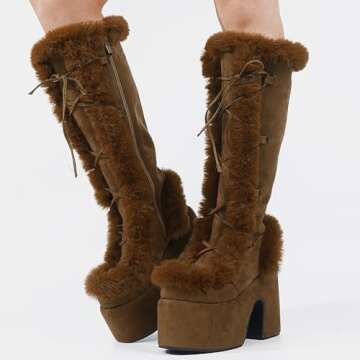 Stylish Winter Snow Platform Boots for Fashionable Women