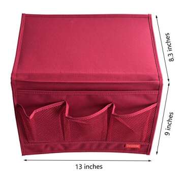 DuomiW Bedside Storage Organizer, Bedside Caddy, Table Cabinet Storage Organizer, TV Remote Control,...