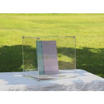 MaiiTiproll All Clear Acrylic Card Box, DIY Wedding Box with Your DIY Print, Assembly Box for Recept...