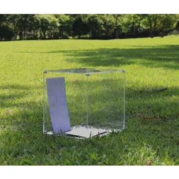 MaiiTiproll All Clear Acrylic Card Box, DIY Wedding Box with Your DIY Print, Assembly Box for Reception/Wedding Box/Party Graduation & Birthday Baby Shower Decorations(10x10x8.5)