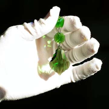 20pcs Vibrant Crystal Maple Leaf Prisms for Home Decor