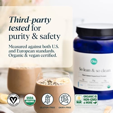 Ora Organic Vanilla Plant Protein Powder Vegan Gluten-Free
