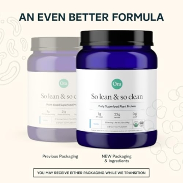 Ora Organic Vanilla Plant Protein Powder Vegan Gluten-Free