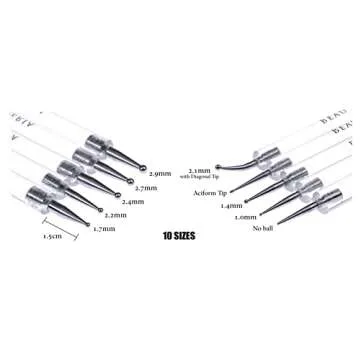 Beaute Galleria 5 Piece Dotting Pens for Nail Art