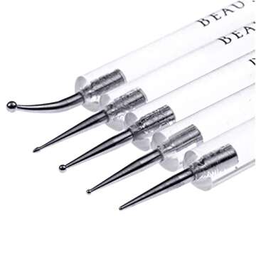Beaute Galleria 5 Piece Dotting Pens for Nail Art