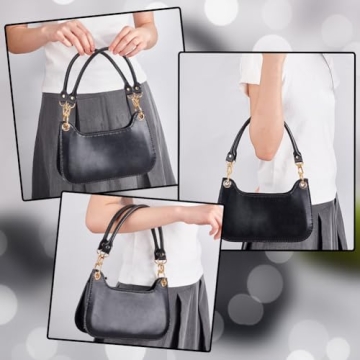 Premium Black Leather Purse Handles for Stylish Upgrades