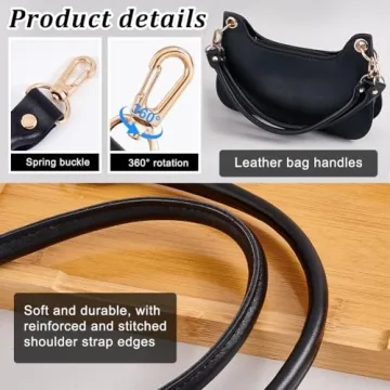 Premium Black Leather Purse Handles for Stylish Upgrades