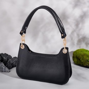 Premium Black Leather Purse Handles for Stylish Upgrades