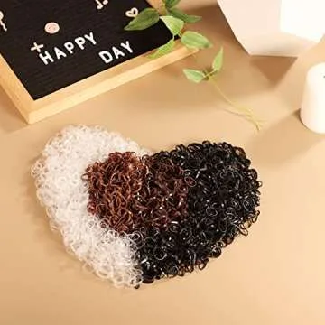 Funtopia Mini Hair Ties - 2500Pcs Soft Elastics with Organizer