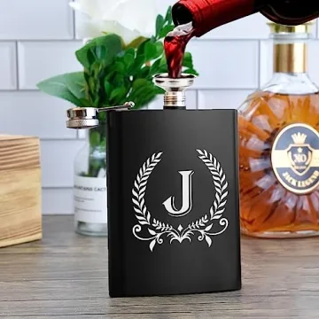 ELEGANTPARK Monogrammed Hip Flask for Men - Perfect Gift!