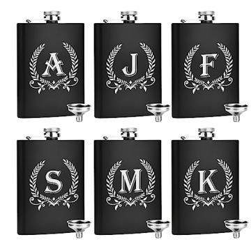 ELEGANTPARK Monogrammed Hip Flask for Men - Perfect Gift!