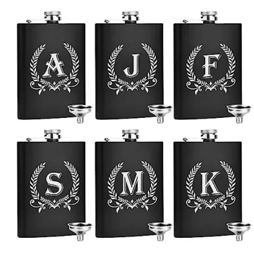 ELEGANTPARK Monogrammed Hip Flask for Men - Perfect Gift!