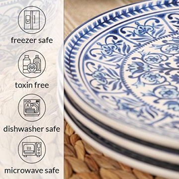 Sonemone Marrakesh Tile Floral Salad Plates Set of 4