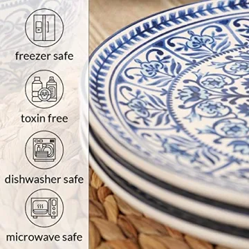 Sonemone Marrakesh Tile Floral Salad Plates Set of 4