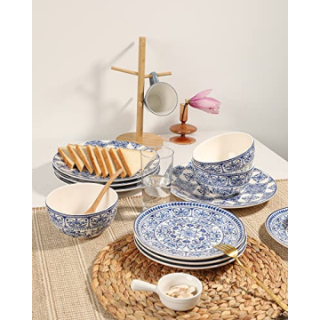 Sonemone Marrakesh Tile Floral Salad Plates Set of 4