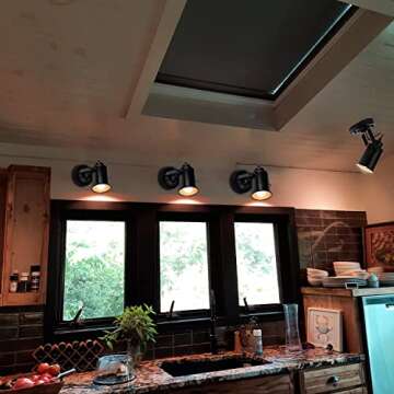 TISLYCO Industrial Wall Indoor Track Lighting Retro Black Wall Sconce for Any Space