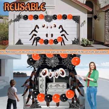 Spider Halloween Trunk or Treat Car Decorations Kit