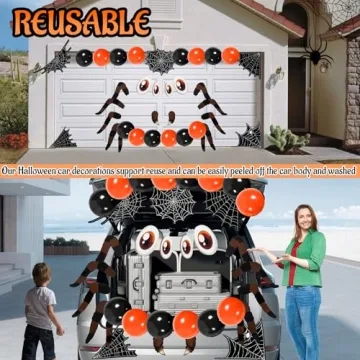 Spider Halloween Trunk or Treat Car Decorations Kit
