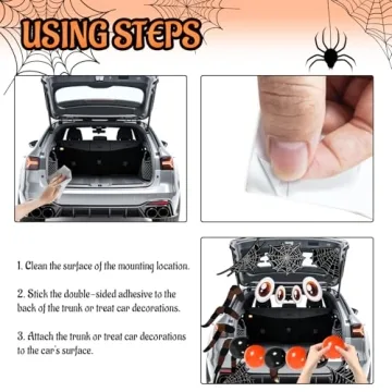 Spider Halloween Trunk or Treat Car Decorations Kit