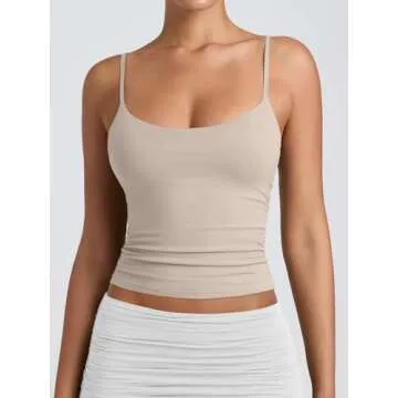 PINKMSTYLE Adjustable Spaghetti Strap Camisole Yoga Top