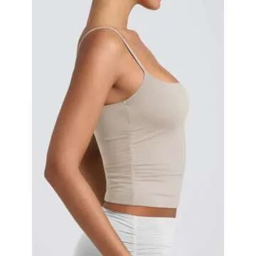 PINKMSTYLE Adjustable Spaghetti Strap Camisole Yoga Top