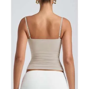 PINKMSTYLE Adjustable Spaghetti Strap Camisole Yoga Top