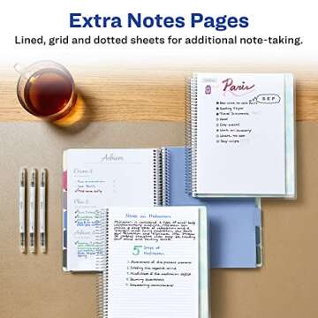 Avery Planner, Undated 12-Month Planner with Monthly Title Stickers, 8.25" x 9.75" Weekly Spread, Sage Harmony Design (29876)