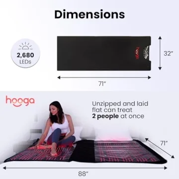 Hooga Red Light Therapy Blanket for Pain Relief and Wellness
