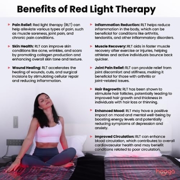 Hooga Red Light Therapy Blanket for Pain Relief and Wellness