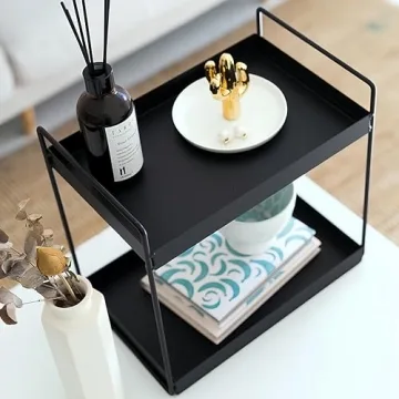 Stylish KINGBERWI 2 Tier Bathroom Counter Organizer