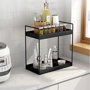 Stylish KINGBERWI 2 Tier Bathroom Counter Organizer