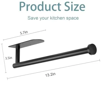 Versatile Stainless Steel Paper Towel Holder for Kitchen