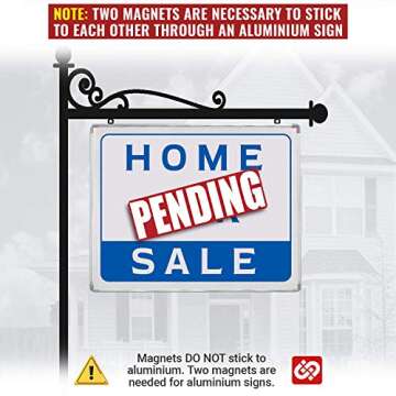 Pending Sign Rider for Realtors – Reusable Magnetic Pending Sign Real Estate Rider | Magnetic Pending Sign for Realtors | Magnetic Pending Sign for Real Estate – by Office Products and Signs