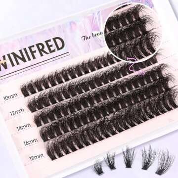 Lash Clusters Thick Eyelash Extension Fluffy Cluster Lashes 18mm Mink Lash Clusters Eyelashes Full V...