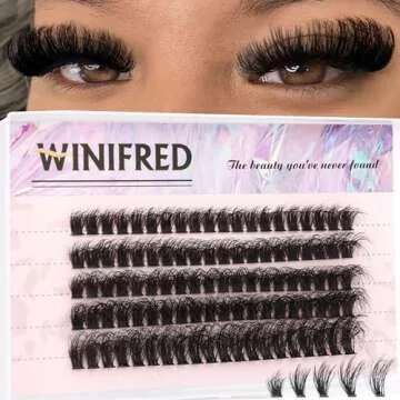 Lash Clusters Thick Eyelash Extension Fluffy Cluster Lashes 18mm Mink Lash Clusters Eyelashes Full Volume DIY Eye Lash Extension Individual Lashes by Winifred