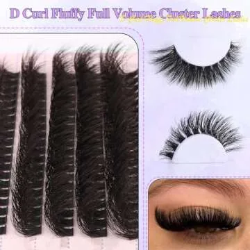 Lash Clusters Thick Eyelash Extension Fluffy Cluster Lashes 18mm Mink Lash Clusters Eyelashes Full Volume DIY Eye Lash Extension Individual Lashes by Winifred